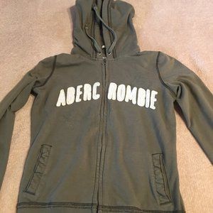 ABERCROMBIE & FINCH ZIP UP HOODIE SIZE SMALL OLIVE GREEN